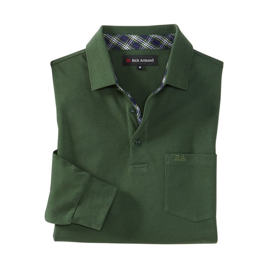Piqué-shirt met lange mouwen 