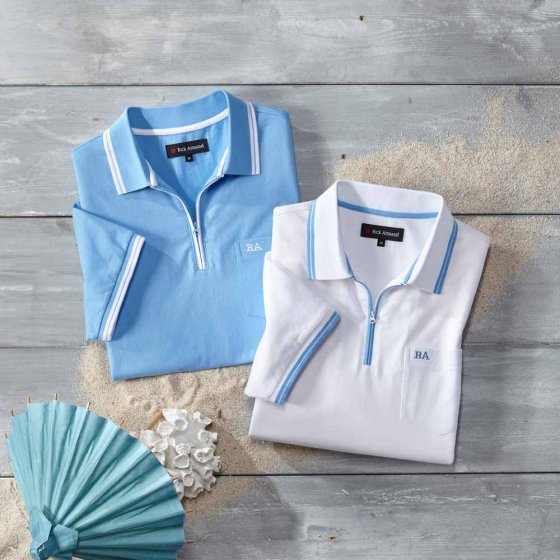 Jersey shirt met ritssluiting als set 