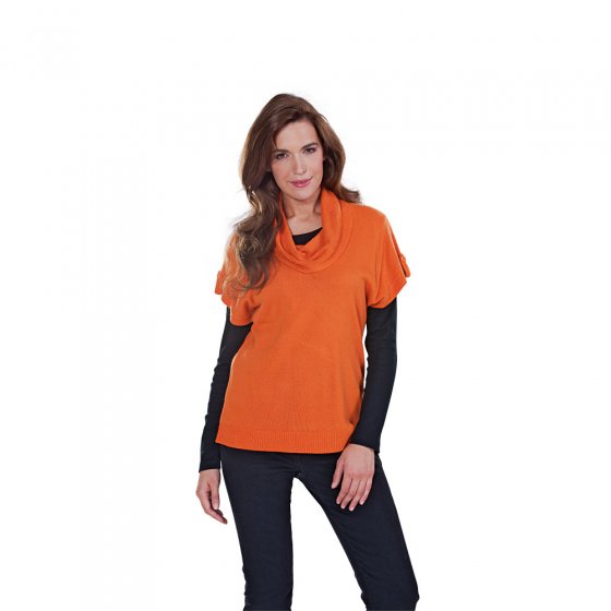 Rollkragen-Pullover, orange 