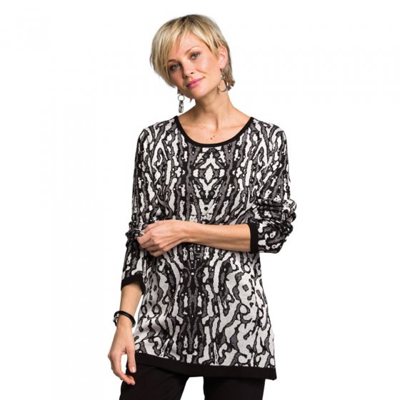 Gemustert. Pullover,sw/ws42/44 