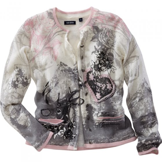 Cardigan,Strick,Motivdruck,46 