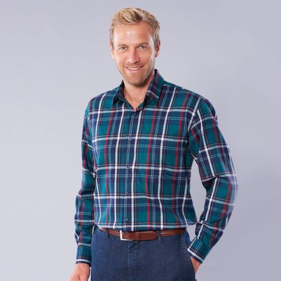 Gemakkelijk te strijken twill-overhemd 