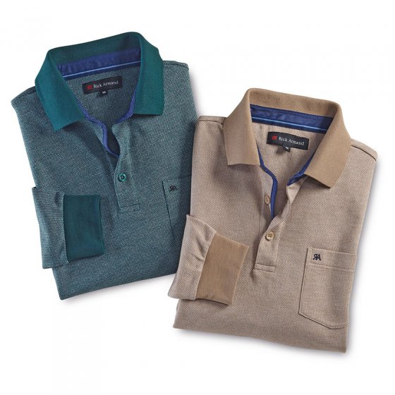 Piquéshirt in structuur-look