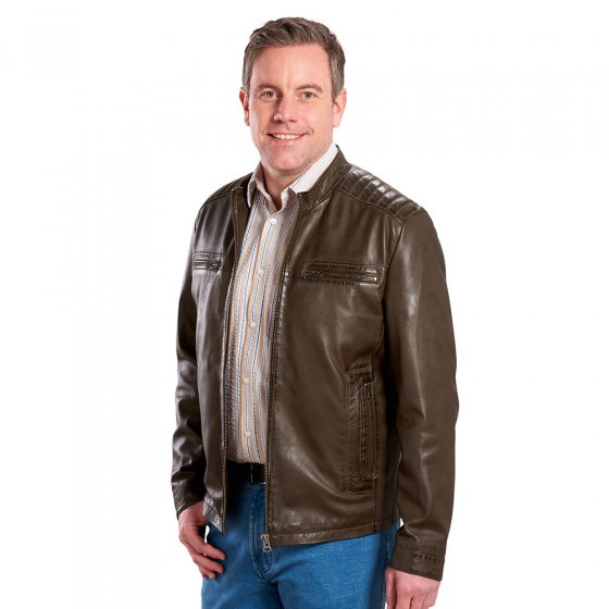 Modieus leren jack
