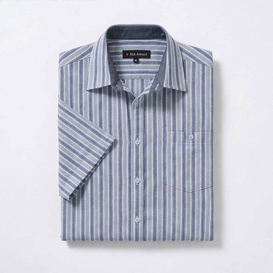 Jacquard overhemd 3XL (47/48) | Blauw