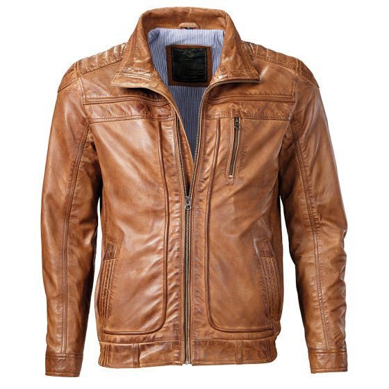 Sportieve leren blouson 