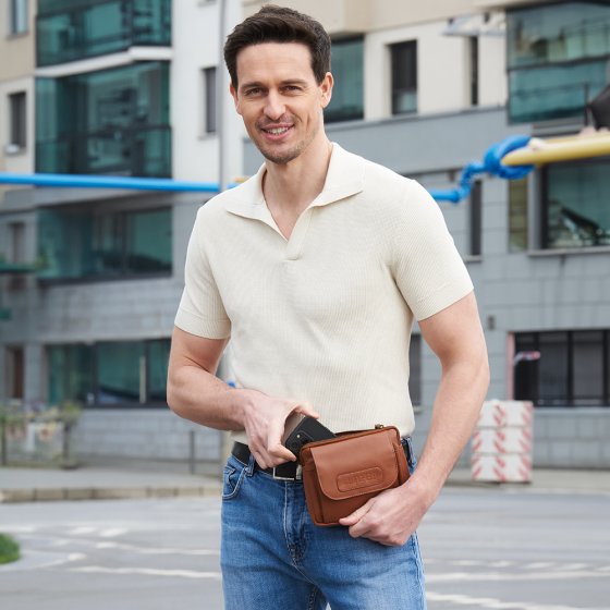 Kalfsleren heuptasje 