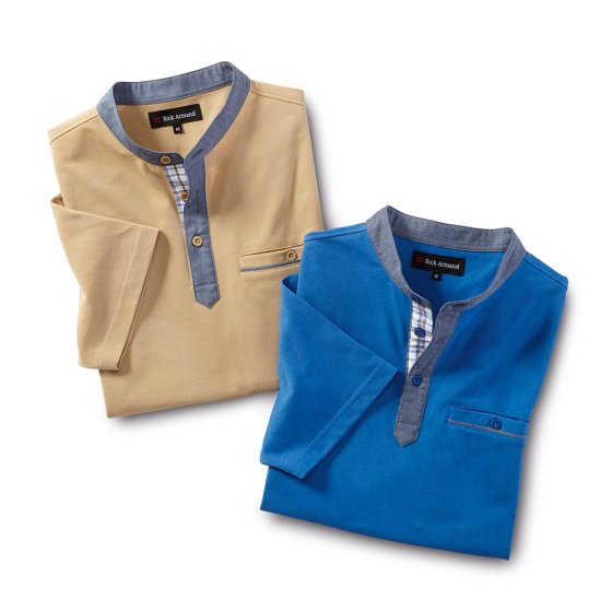 Poloshirt van piqué met een opstaande kraag 