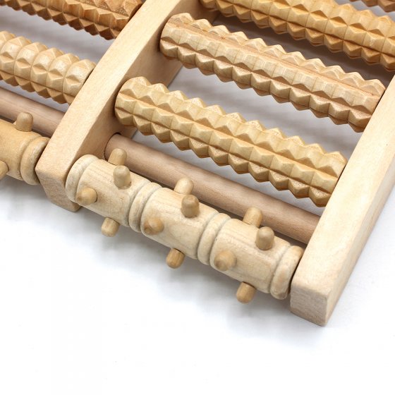 Houten voetmassageroller, 10 rollen 