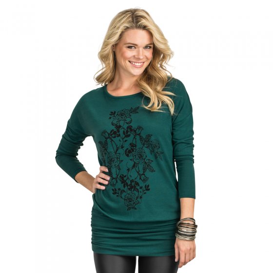 Modisch. Long-Shirt,Grün,36/38 
