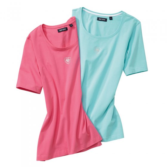 T-Shirt,Glitzer-Herzmotiv,46
