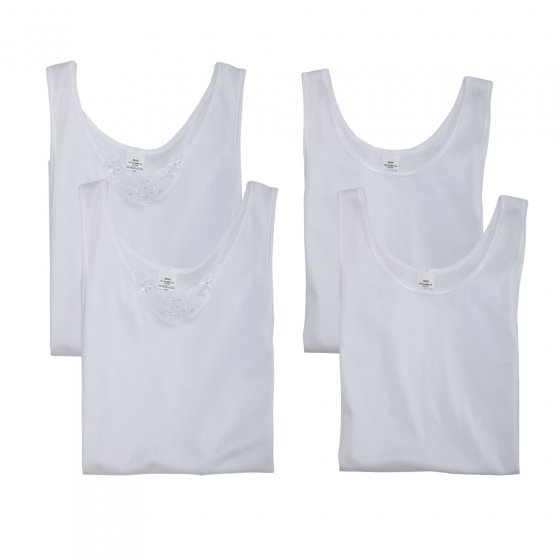 Unterhemd,4er Pack,Spitze,XXL 