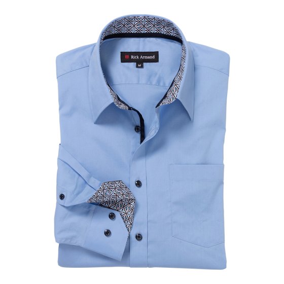 Stretchshirt met contrasten 