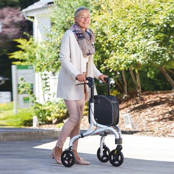 Aluminium rollator met 3 wielen 