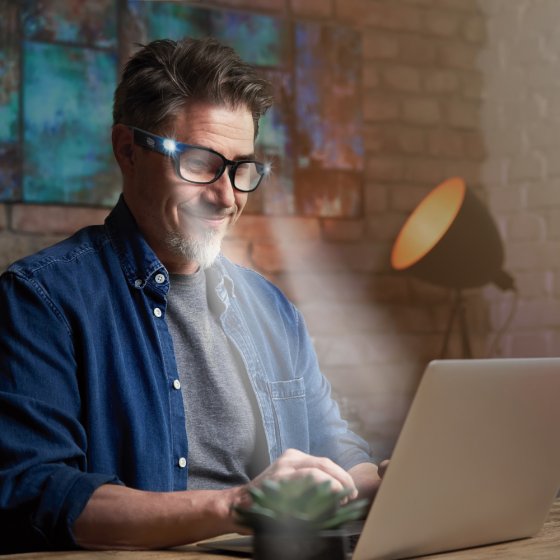 Autofocusbril met verlichting 