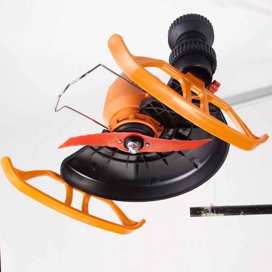 Accu-grastrimmer met geleiders
