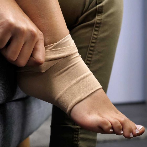 Voetbandage met hielbescherming