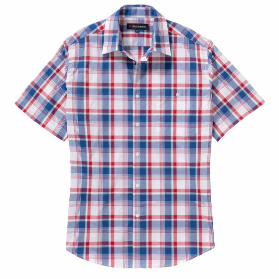 Gemakkelijk te onderhouden geruit overhemd 3XL (47/48) | Blauw
