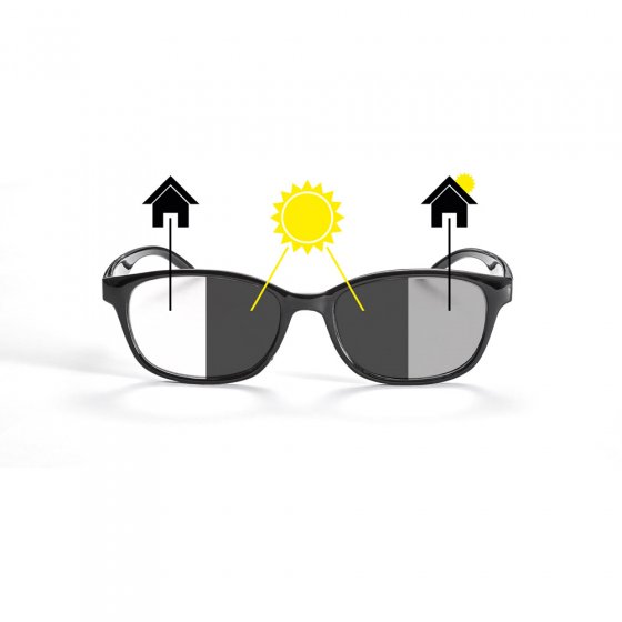 Fotochromische vergrotingsbril 