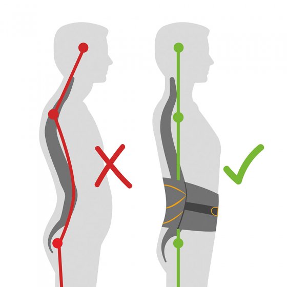 Rugsteungordel met gel-pad 