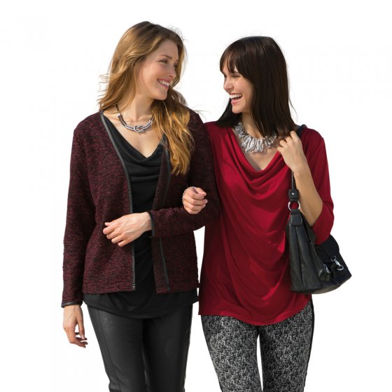 Cardigan,Weinrot,38/40 