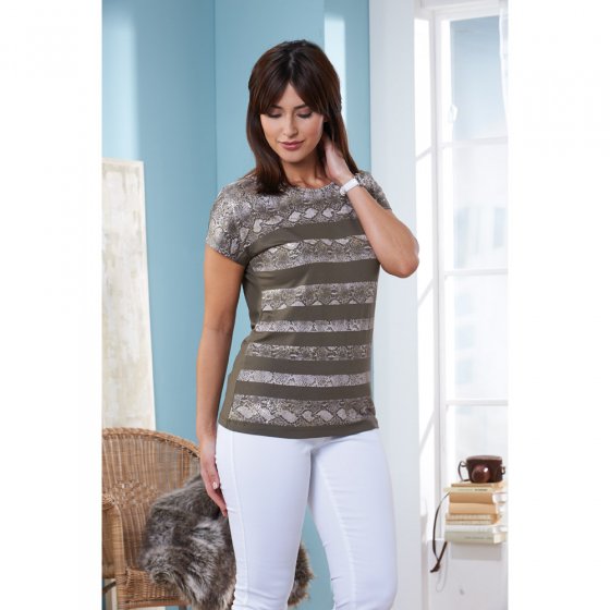 T-Shirt,Foliendruck,Snake,L 